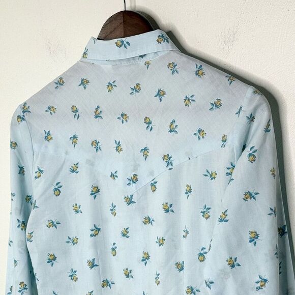Champion Westerns Vintage Mini Floral Pearl Snap Long Sleeve Shirt - Big Kids 14 - Picture 6 of 10